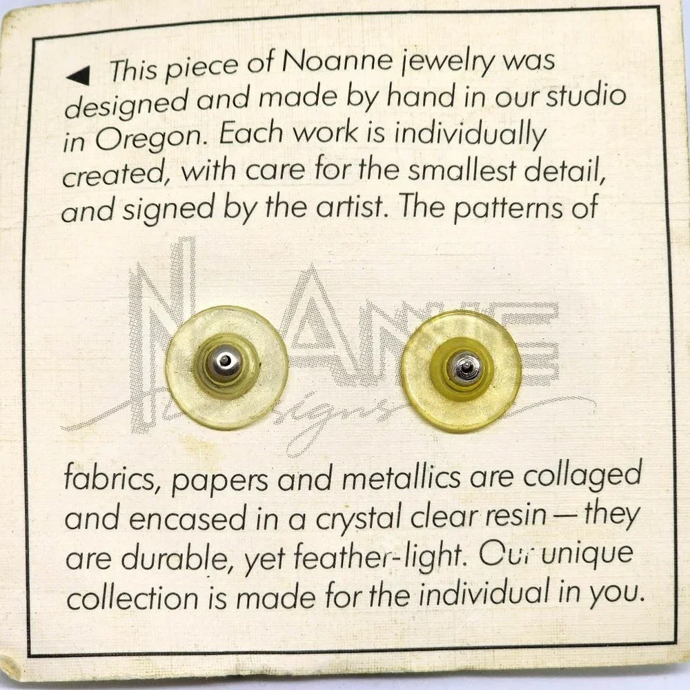 NOC RETRO 1980's NoAnne Boho Hippie Earth Tone Handmade Pierced Earrings